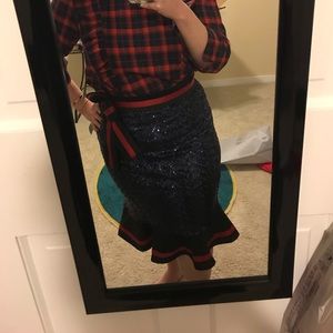 Eloquii Sequin Pencil Trumpet Skirt